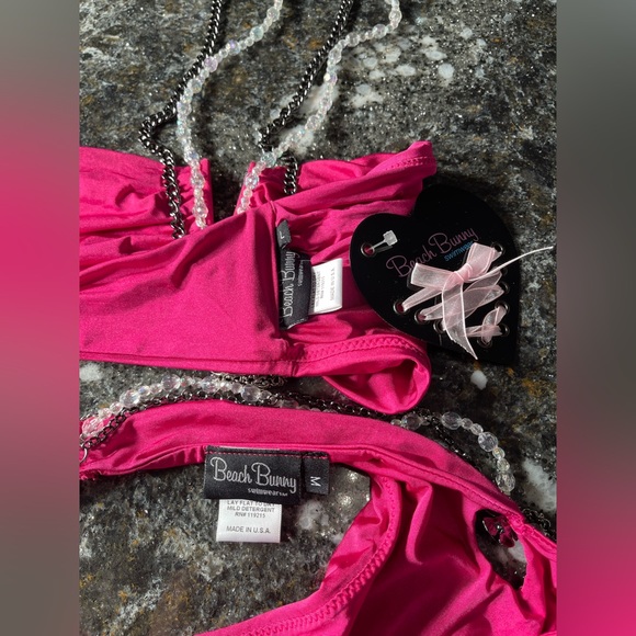 NWT and liner beach bunny bikini “uptown girl” L top/M bottoms - Picture 12 of 16